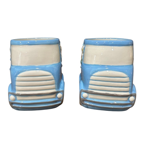 Blake & Belle Blue Floral Truck Coffee Mug Set of Two - Picture 3 of 9